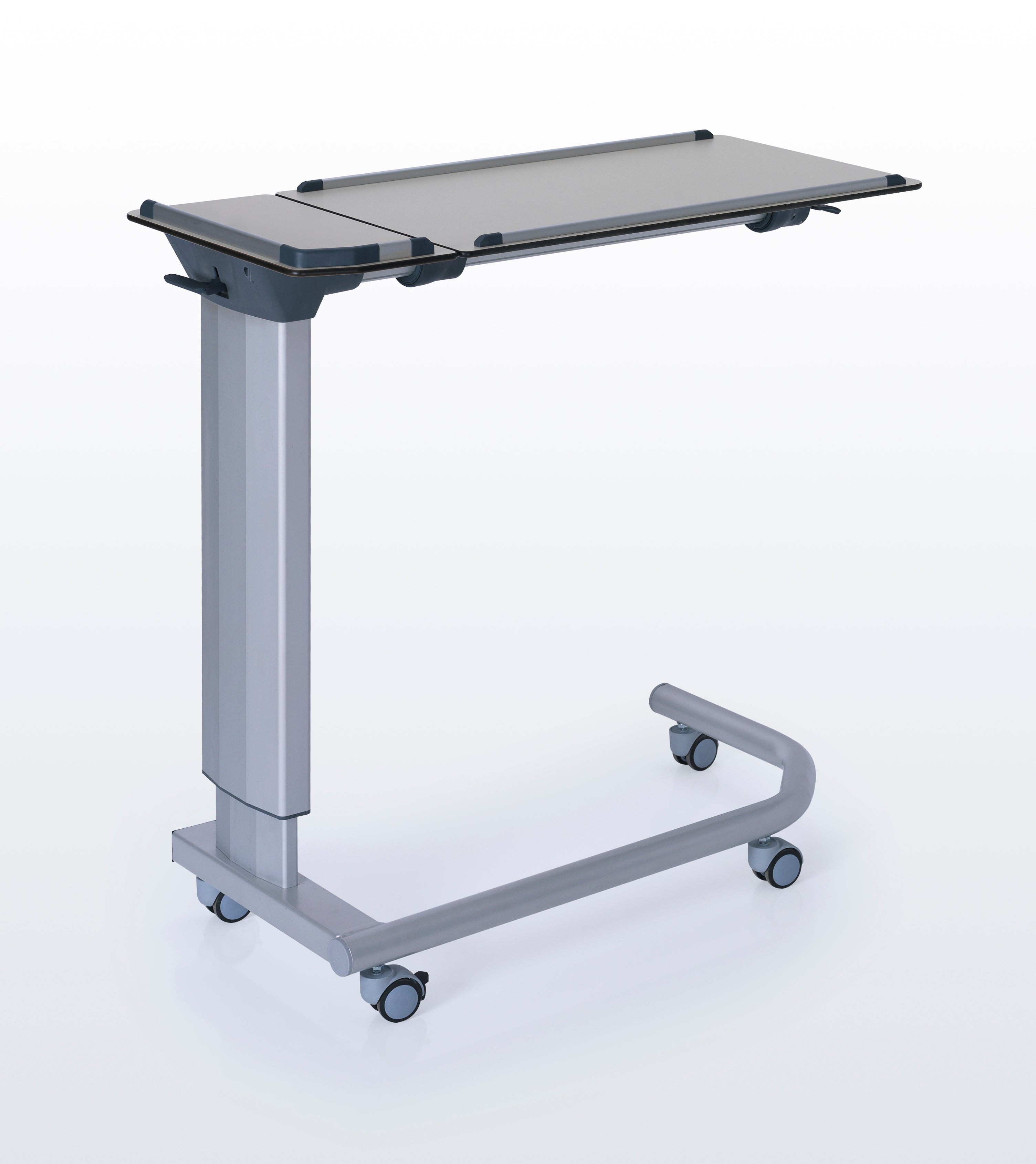 BST 04 Lateral System Over Bed Table (Compact Top Table - Aluminium Leg)