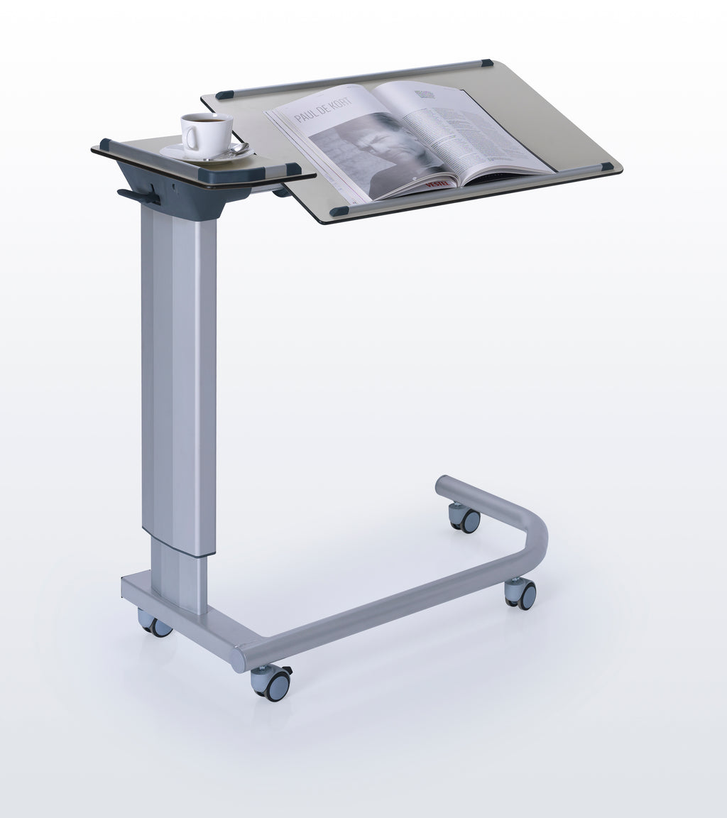 BST 04 Lateral System Over Bed Table (Compact Top Table - Aluminium Leg)