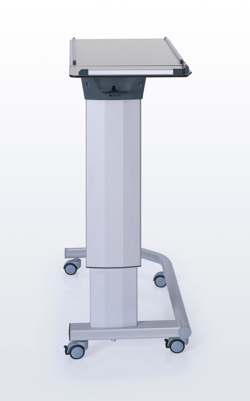BST 04 Lateral System Over Bed Table (Compact Top Table - Aluminium Leg)
