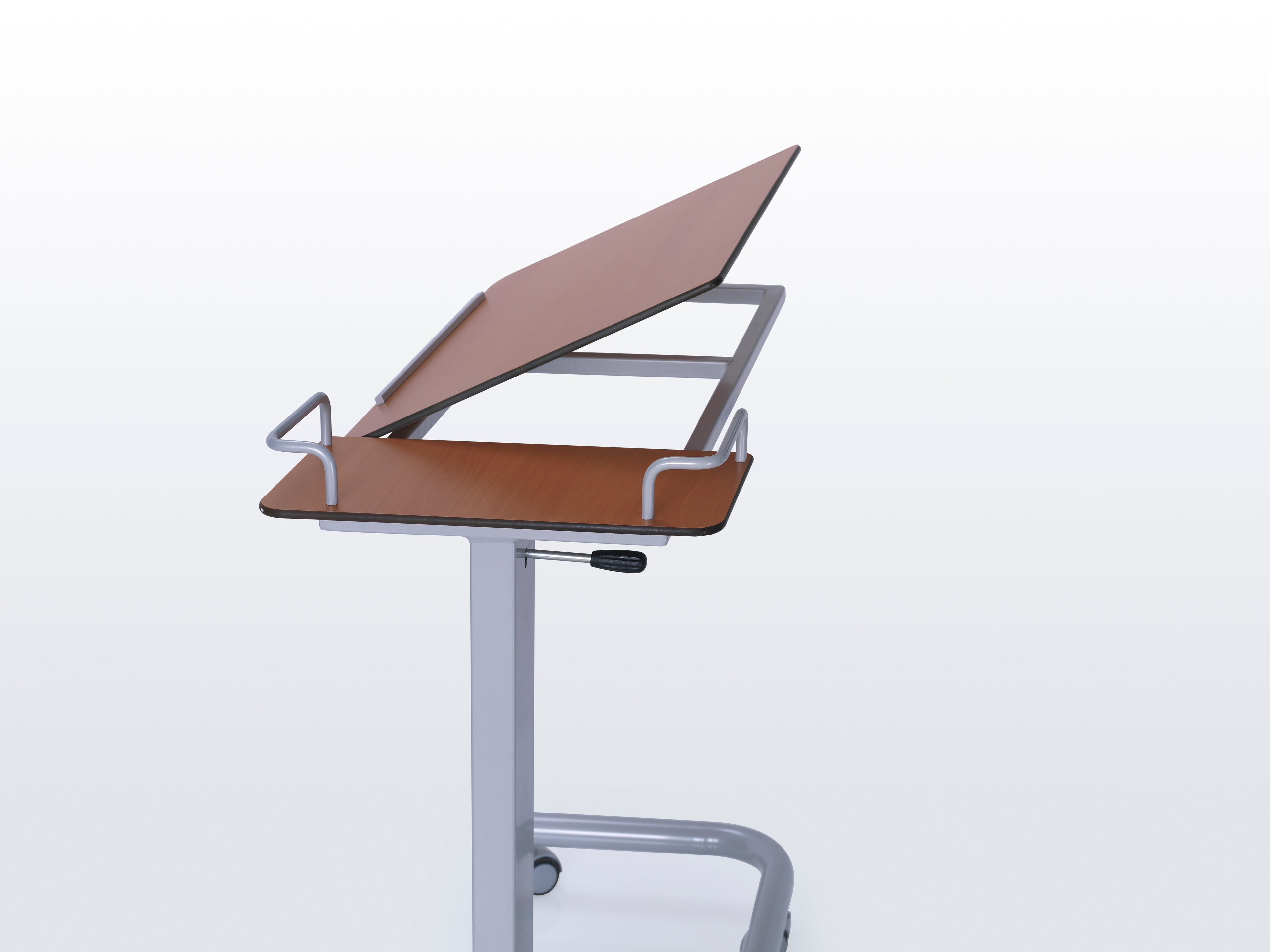 BST 03 Lateral System Over Bed Table (Compact Top Table - Metal Leg)