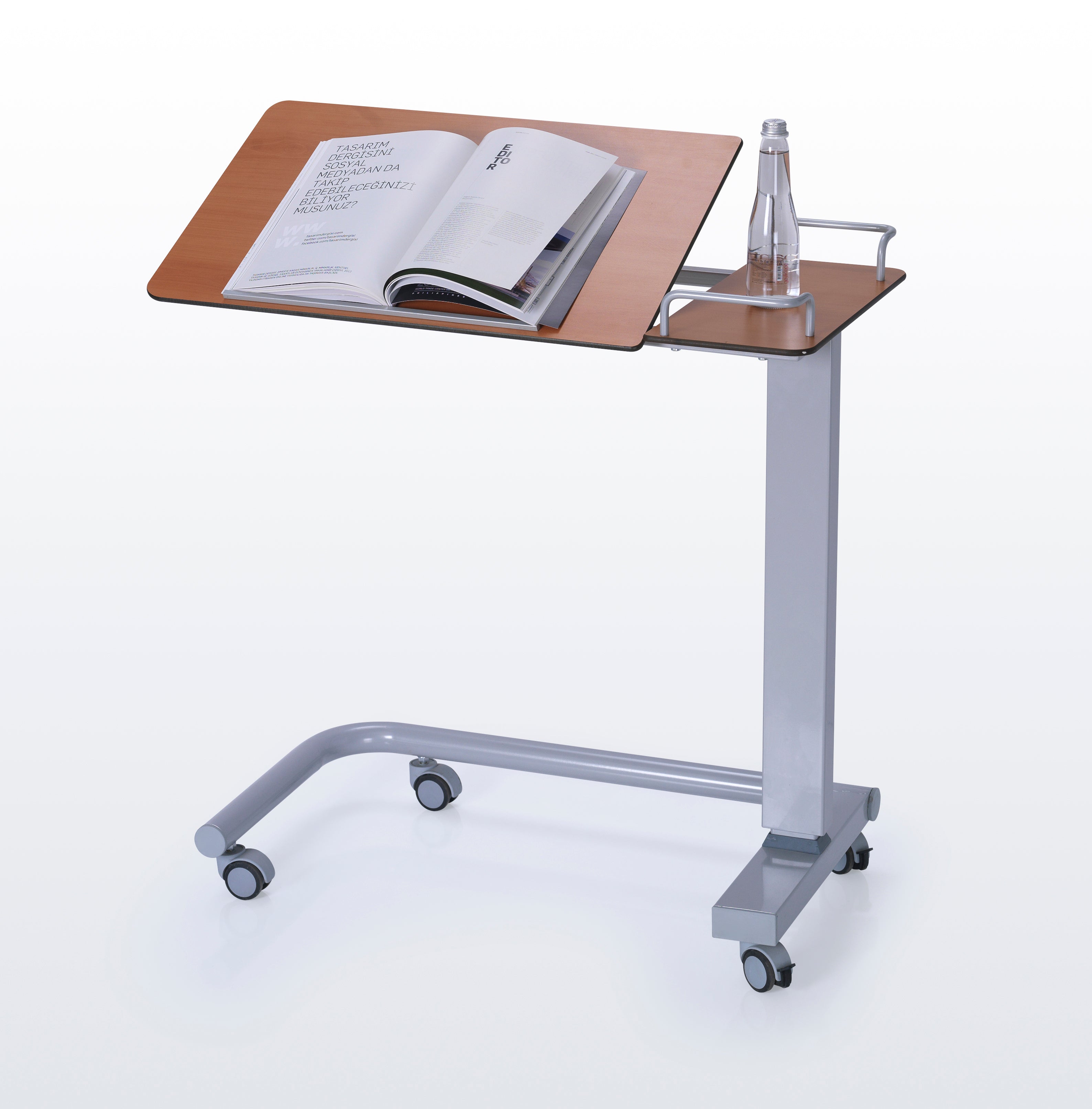 BST 03 Lateral System Over Bed Table (Compact Top Table - Metal Leg)